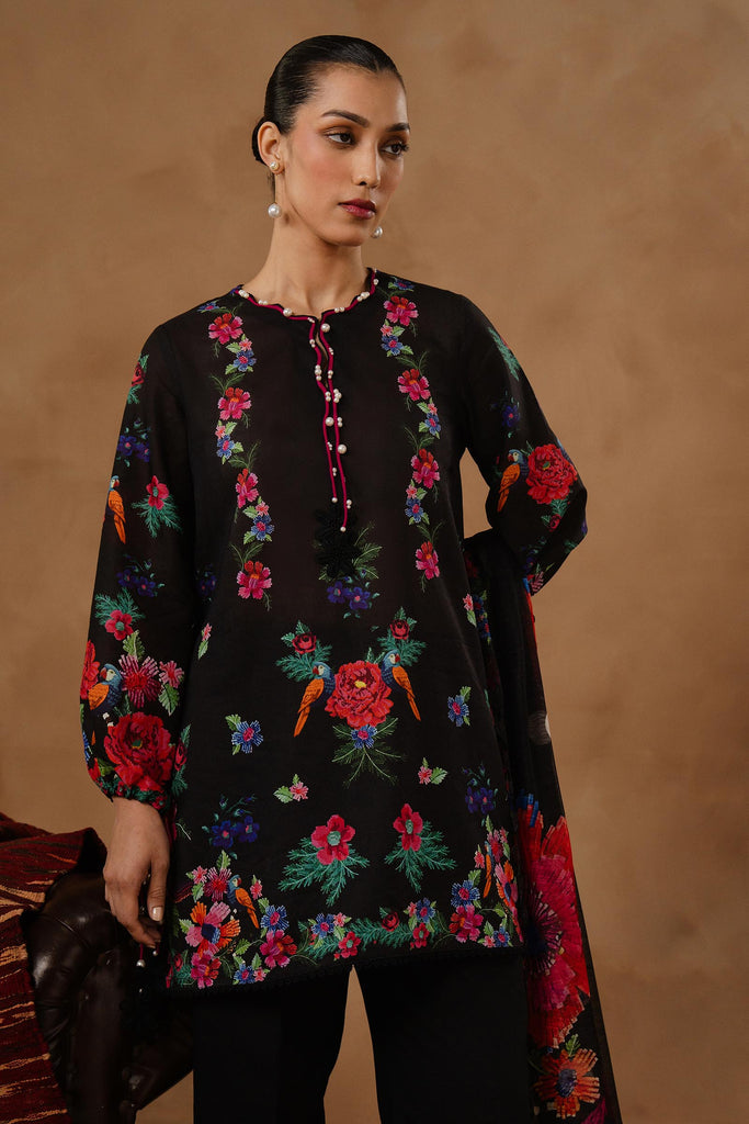 Sana Safinaz | Muzlin Spring 26 | M261-016B-CU by Sana Safinaz - Designer Dress - Type : Luxury Dress - Available at Libayah - 100% Original