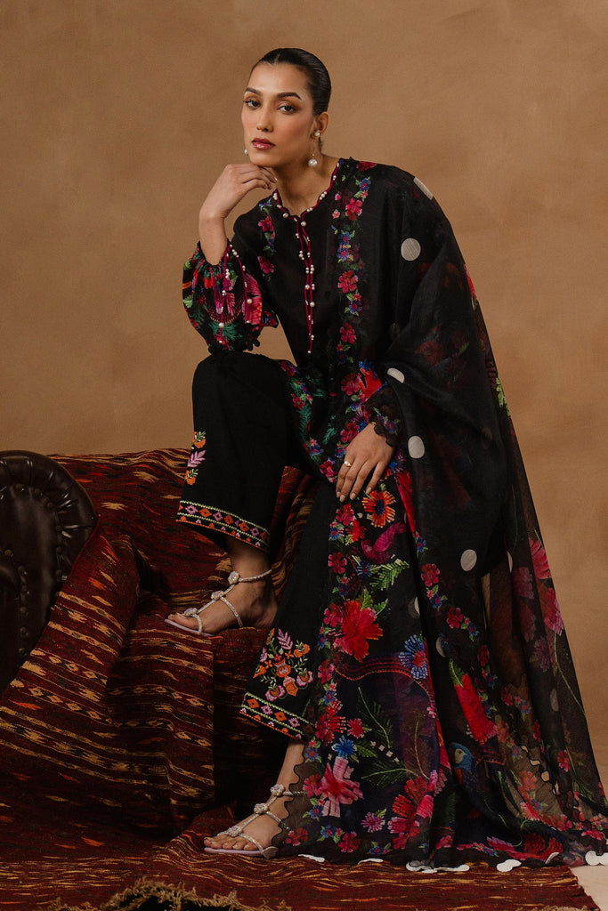 Sana Safinaz | Muzlin Spring 26 | M261-016B-CU by Sana Safinaz - Designer Dress - Type : Luxury Dress - Available at Libayah - 100% Original