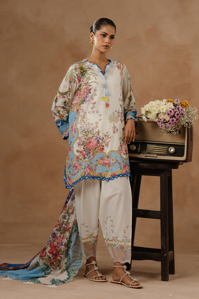 Sana Safinaz | Muzlin Spring 26 | M261-017A-AU by Sana Safinaz - Designer Dress - Type : Luxury Dress - Available at Libayah - 100% Original