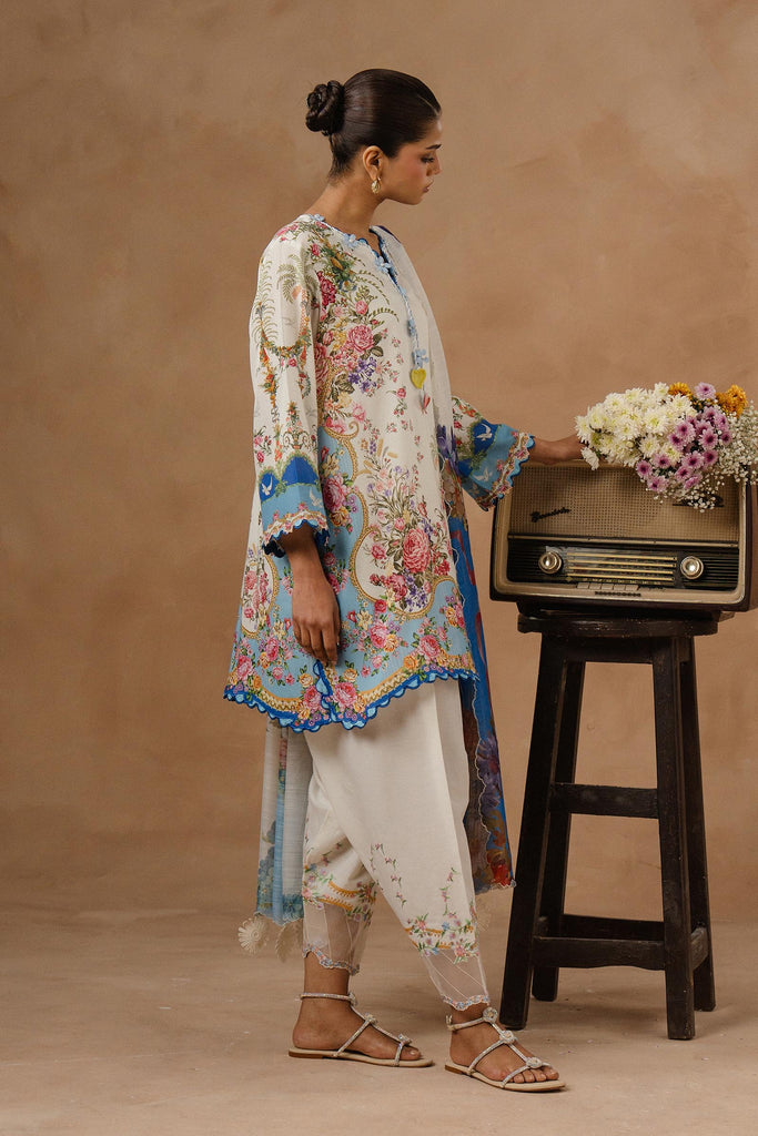 Sana Safinaz | Muzlin Spring 26 | M261-017A-AU by Sana Safinaz - Designer Dress - Type : Luxury Dress - Available at Libayah - 100% Original
