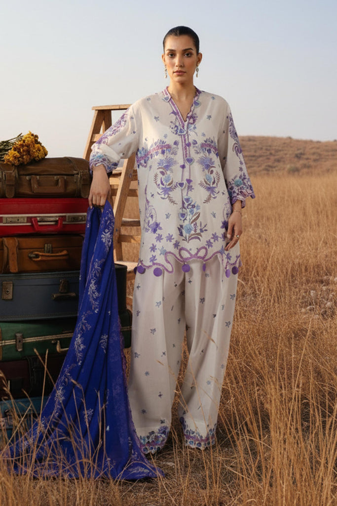 Sana Safinaz | Muzlin Spring 26 | M261-018A-CI by Sana Safinaz - Designer Dress - Type : Luxury Dress - Available at Libayah - 100% Original