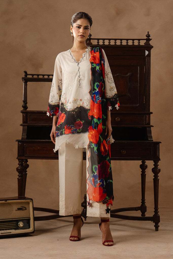 Sana Safinaz | Muzlin Spring 26 | M261-020A-CI by Sana Safinaz - Designer Dress - Type : Luxury Dress - Available at Libayah - 100% Original
