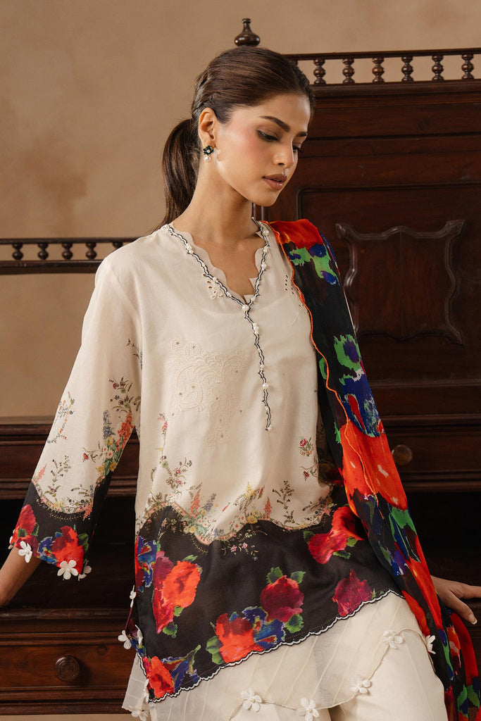 Sana Safinaz | Muzlin Spring 26 | M261-020A-CI by Sana Safinaz - Designer Dress - Type : Luxury Dress - Available at Libayah - 100% Original