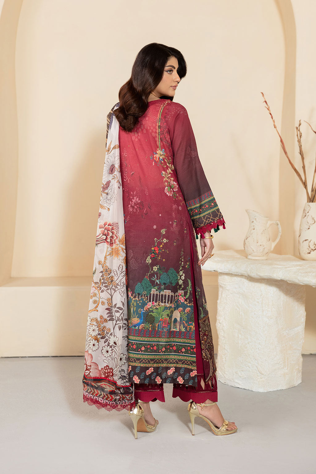Ramsha | Mashaal Luxury Lawn | L-1303 by Ramsha - Designer Dress - Type: Ladies Clothes - Available at Libayah - 100% Original