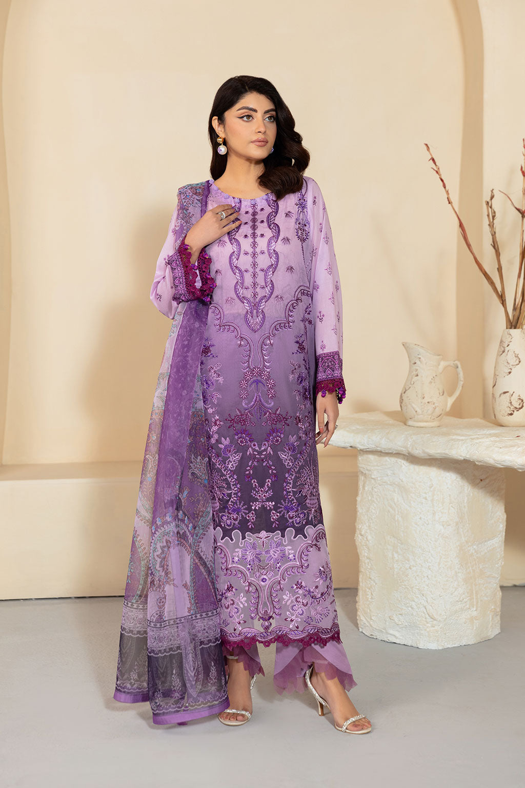 Ramsha | Mashaal Luxury Lawn | L-1304 by Ramsha - Designer Dress - Type: Ladies Clothes - Available at Libayah - 100% Original