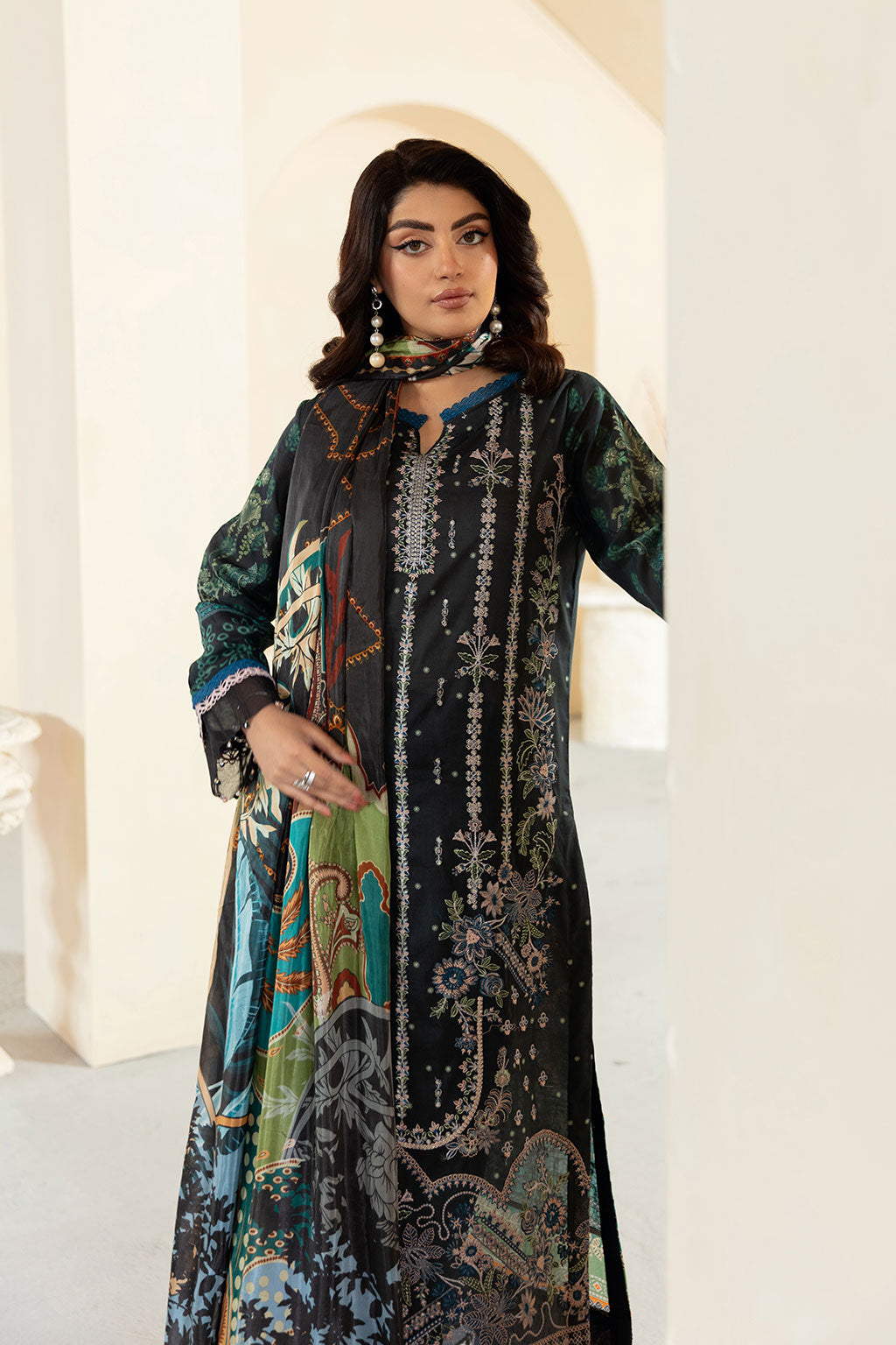 Ramsha | Mashaal Luxury Lawn | L-1301 by Ramsha - Designer Dress - Type: Ladies Clothes - Available at Libayah - 100% Original