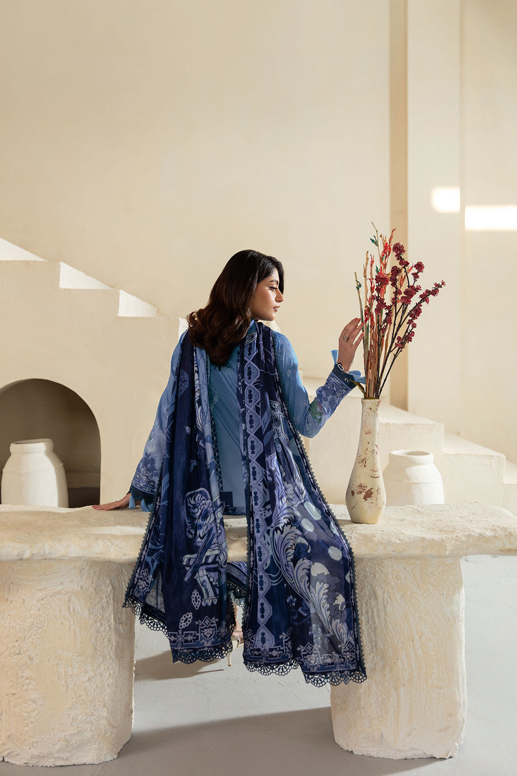 Ramsha | Mashaal Luxury Lawn | L-1302 by Ramsha - Designer Dress - Type: Ladies Clothes - Available at Libayah - 100% Original