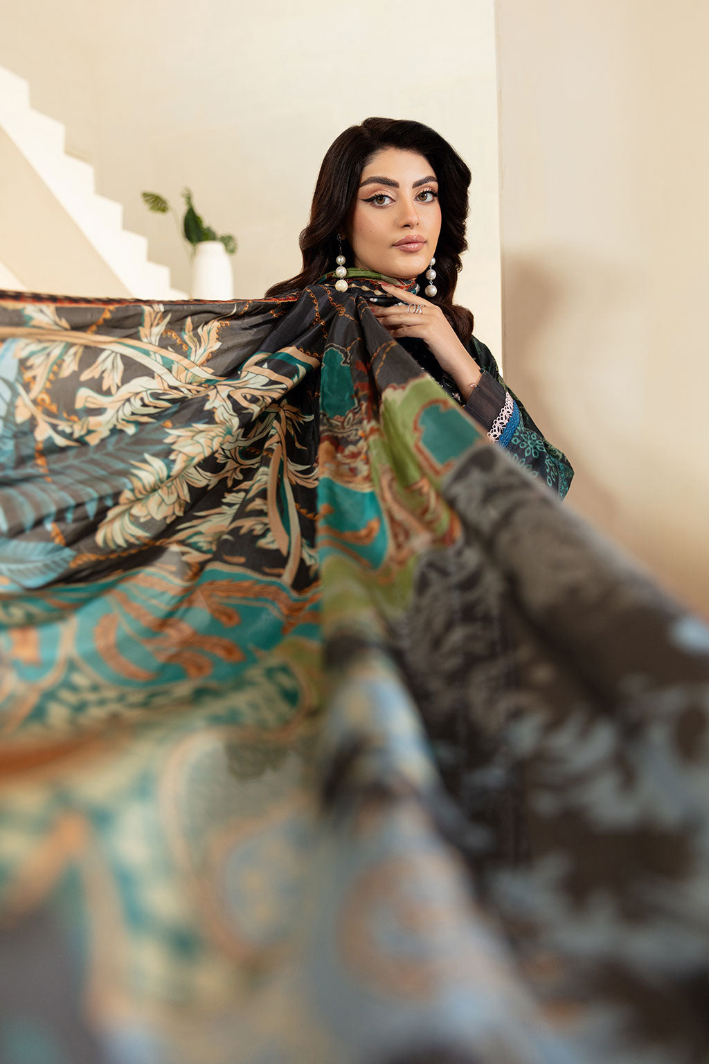 Ramsha | Mashaal Luxury Lawn | L-1301 by Ramsha - Designer Dress - Type: Ladies Clothes - Available at Libayah - 100% Original