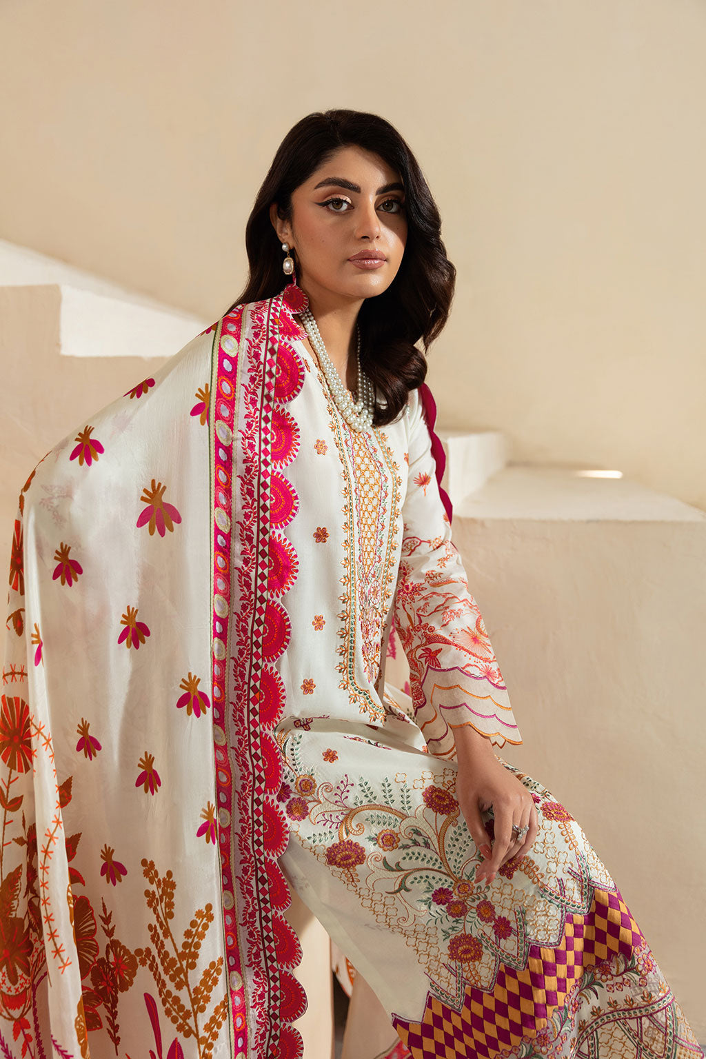 Ramsha | Mashaal Luxury Lawn | L-1308 by Ramsha - Designer Dress - Type: Ladies Clothes - Available at Libayah - 100% Original