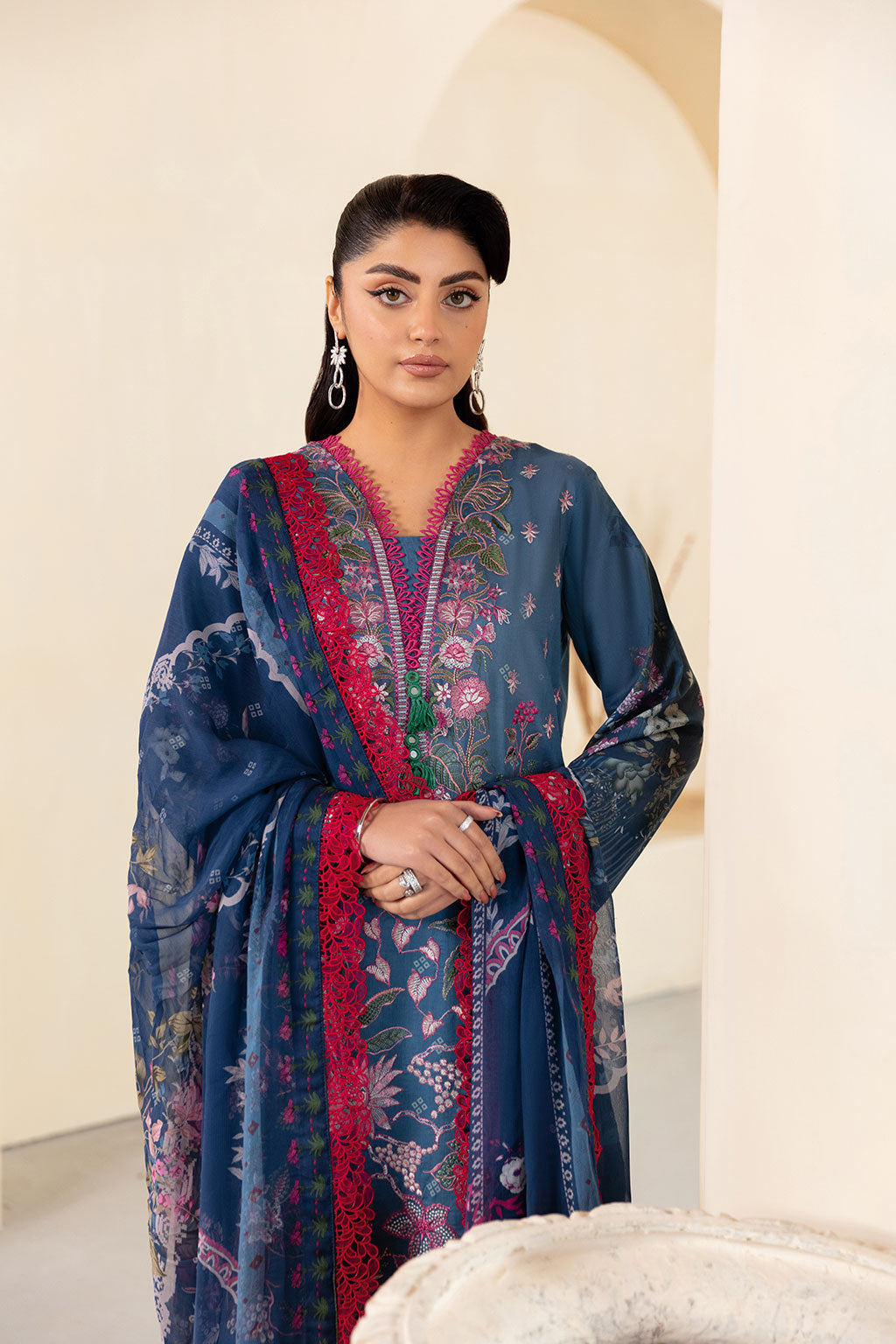 Ramsha | Mashaal Luxury Lawn | L-1305 by Ramsha - Designer Dress - Type: Ladies Clothes - Available at Libayah - 100% Original