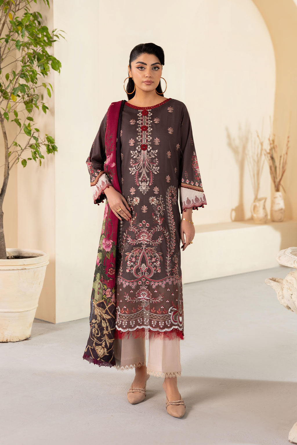 Ramsha | Mashaal Luxury Lawn | L-1309 by Ramsha - Designer Dress - Type: Ladies Clothes - Available at Libayah - 100% Original