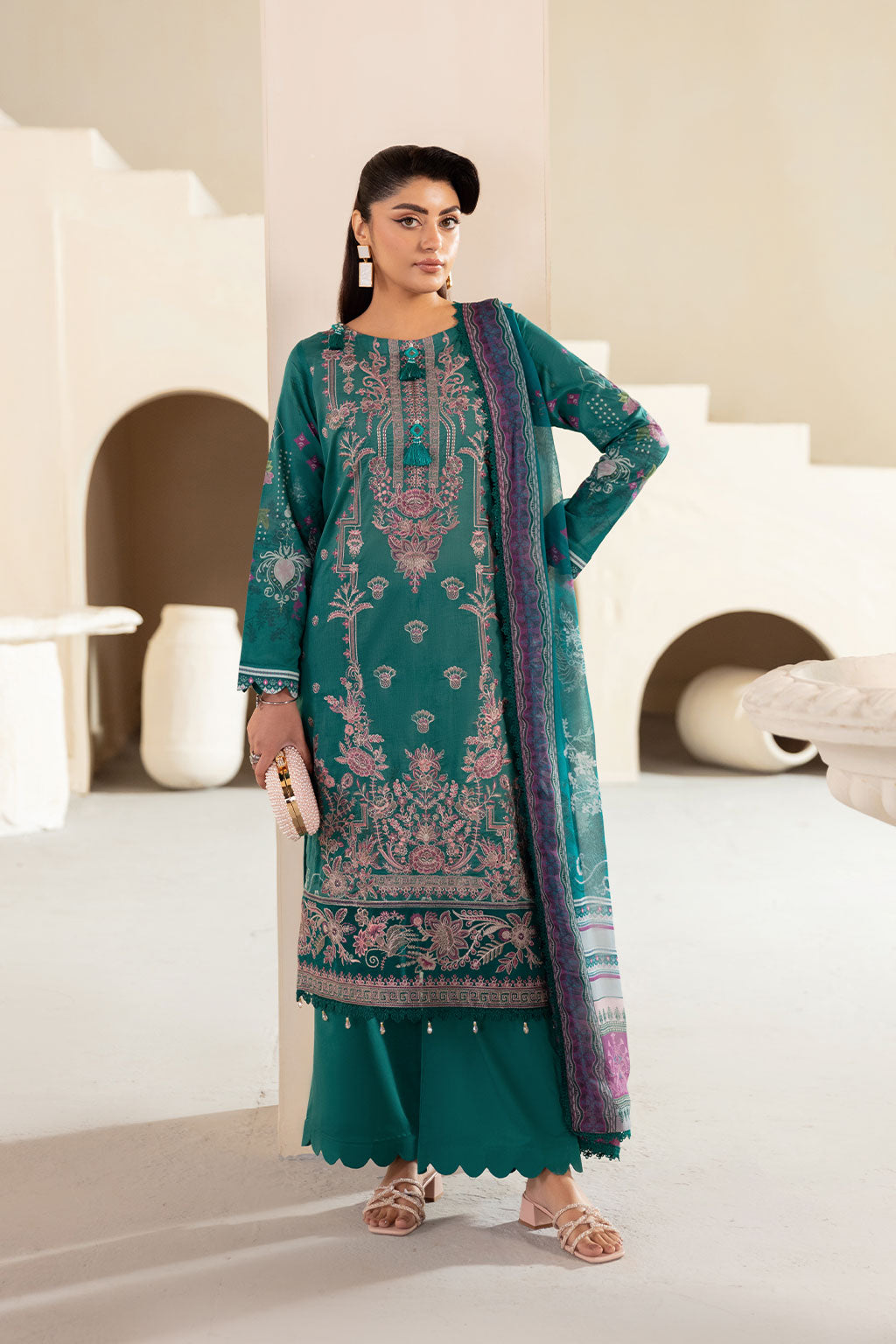 Ramsha | Mashaal Luxury Lawn | L-1310 by Ramsha - Designer Dress - Type: Ladies Clothes - Available at Libayah - 100% Original