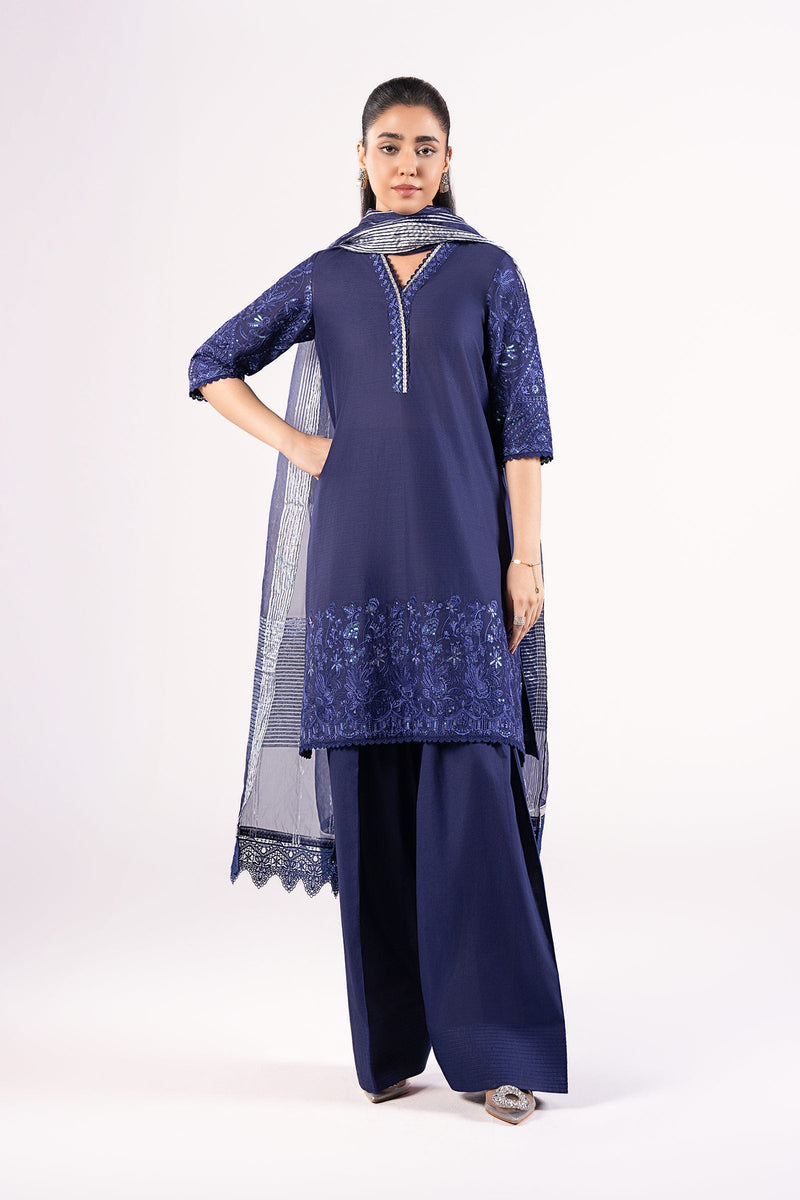 Maria B | Basics RTW | 3 Pc Embroidered Dobby Suit | MB-CS25-137 by Maria B - Designer Dress - Type: Ladies Clothes - Available at Libayah - 100% Original