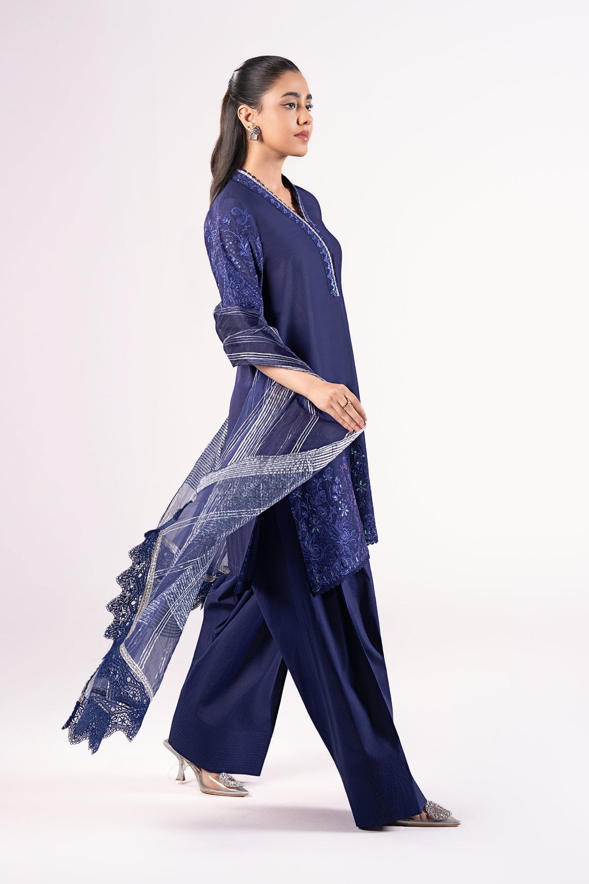 Maria B | Basics RTW | 3 Pc Embroidered Dobby Suit | MB-CS25-137 by Maria B - Designer Dress - Type: Ladies Clothes - Available at Libayah - 100% Original