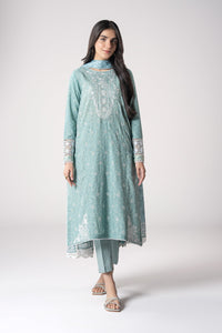 Maria B | Basics RTW | 3 Pc Embroidered Mesh Lurex Dots Suit | MB-CS25-142 by Maria B - Designer Dress - Type: Ladies Clothes - Available at Libayah - 100% Original