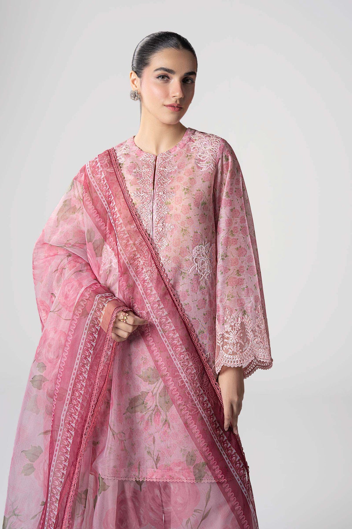 Maria B | Basics RTW | 3 Pc Embroidered Dobby Suit | MB-CS25-145 by Maria B - Designer Dress - Type: Ladies Clothes - Available at Libayah - 100% Original