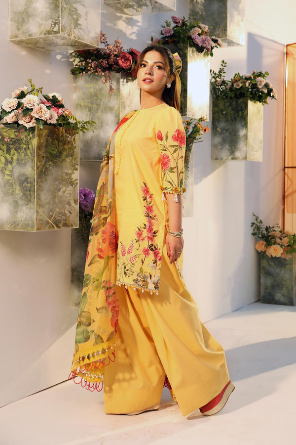 Maria B | M Basic Summer Lawn 25 | MB-CUS25-701A by Maria B - Designer Dress - Type: Ladies Clothes - Available at Libayah - 100% Original