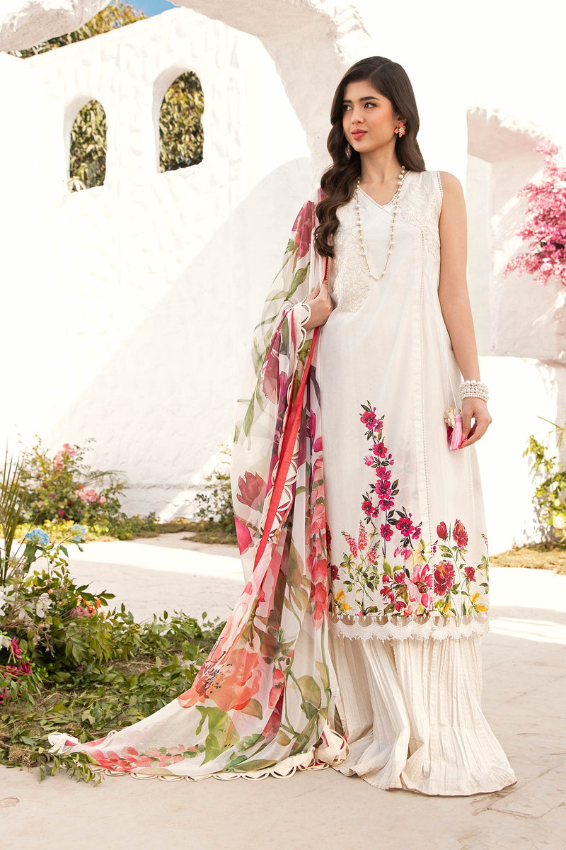 Maria B | M Basic Summer Lawn 25 | MB-CUS25-701B by Maria B - Designer Dress - Type: Ladies Clothes - Available at Libayah - 100% Original