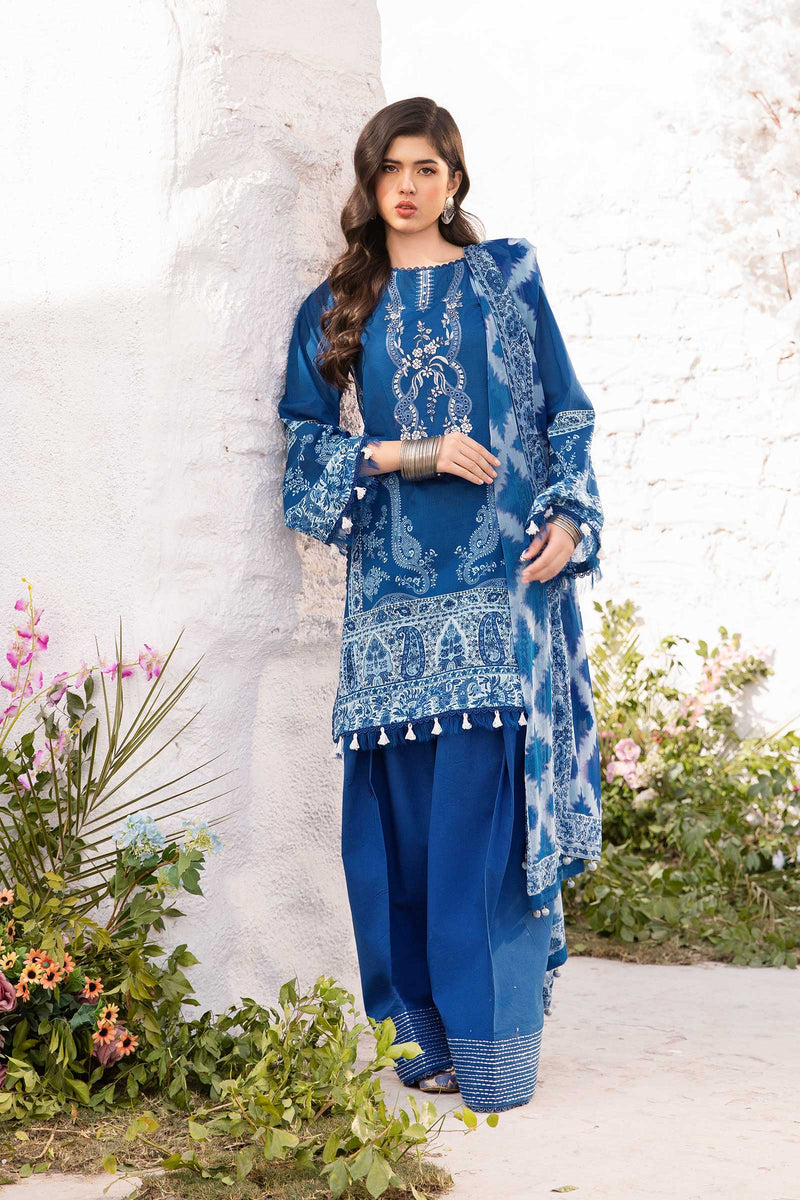 Maria B | M Basic Summer Lawn 25 | MB-CUS25-703B by Maria B - Designer Dress - Type: Ladies Clothes - Available at Libayah - 100% Original