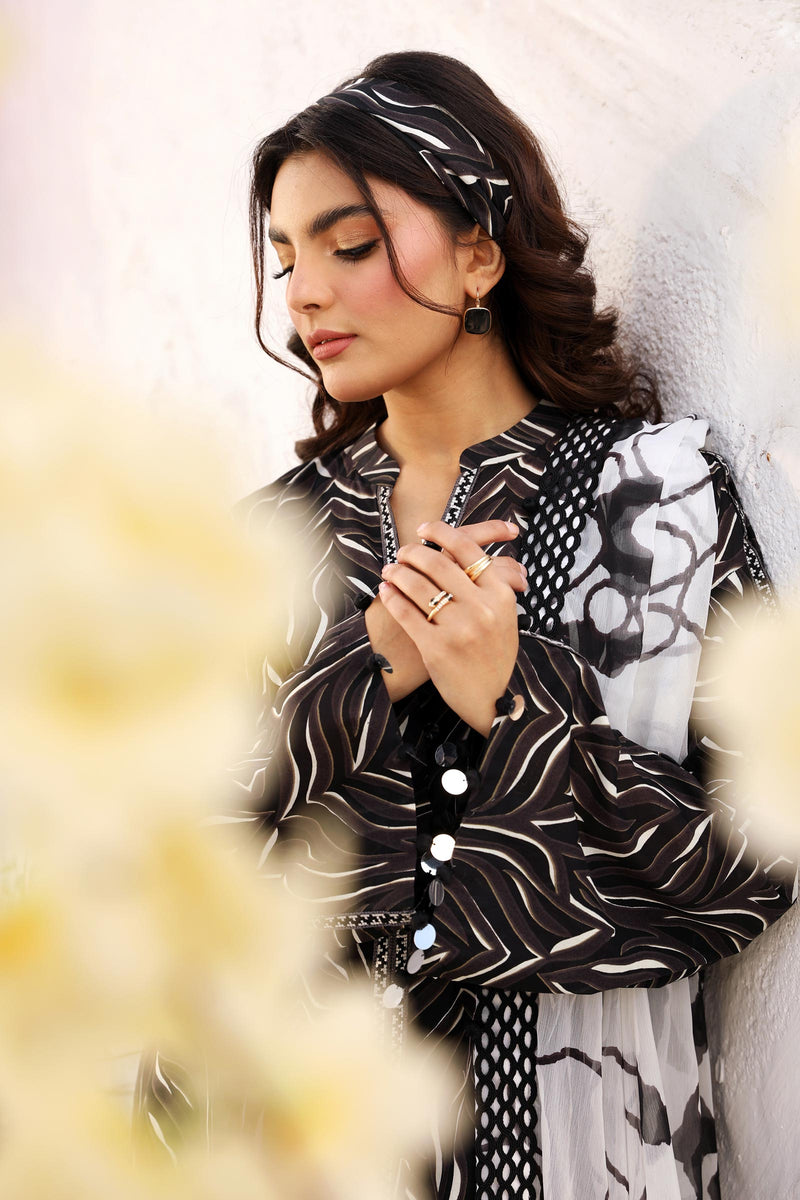 Maria B | M Basic Summer Lawn 25 | MB-CUS25-704B by Maria B - Designer Dress - Type: Ladies Clothes - Available at Libayah - 100% Original