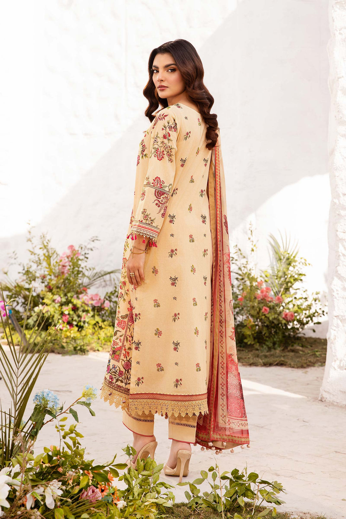 Maria B | M Basic Summer Lawn 25 | MB-CUS25-705A by Maria B - Designer Dress - Type: Ladies Clothes - Available at Libayah - 100% Original