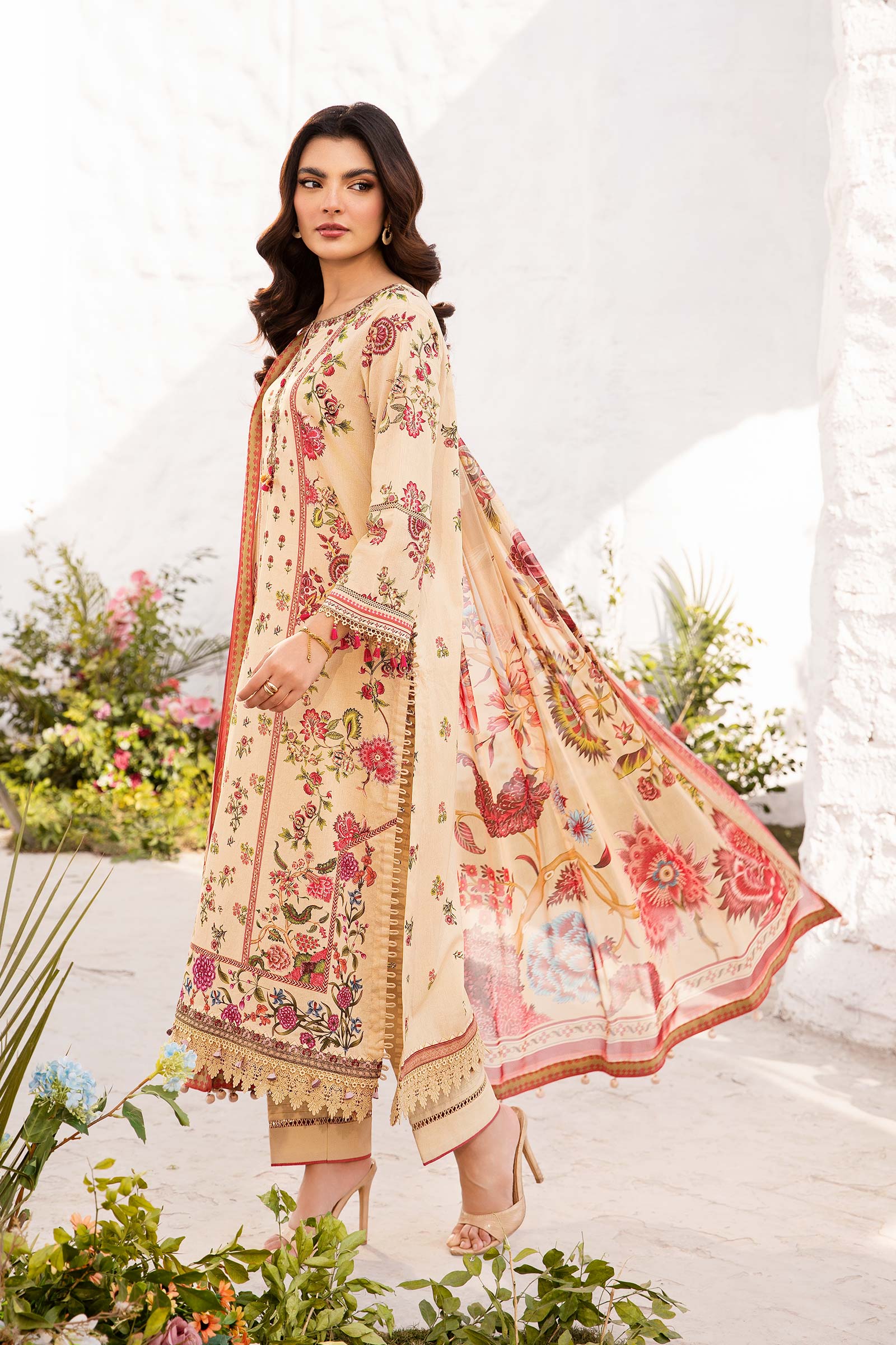 Maria B | M Basic Summer Lawn 25 | MB-CUS25-705A by Maria B - Designer Dress - Type: Ladies Clothes - Available at Libayah - 100% Original