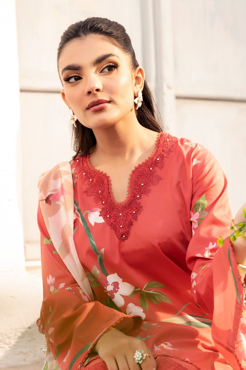 Maria B | M Basic Summer Lawn 25 | MB-CUS25-707B by Maria B - Designer Dress - Type: Ladies Clothes - Available at Libayah - 100% Original