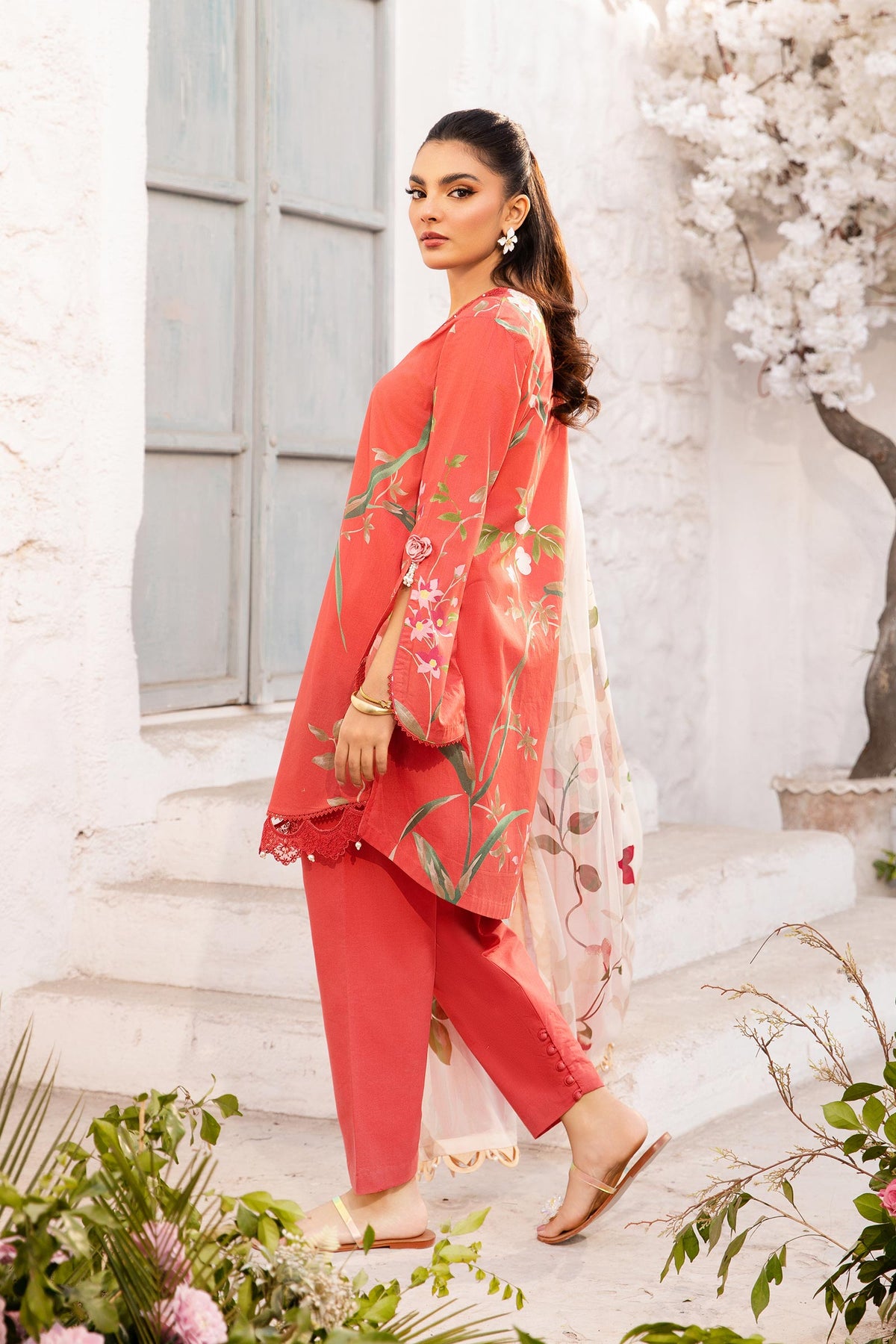 Maria B | M Basic Summer Lawn 25 | MB-CUS25-707B by Maria B - Designer Dress - Type: Ladies Clothes - Available at Libayah - 100% Original