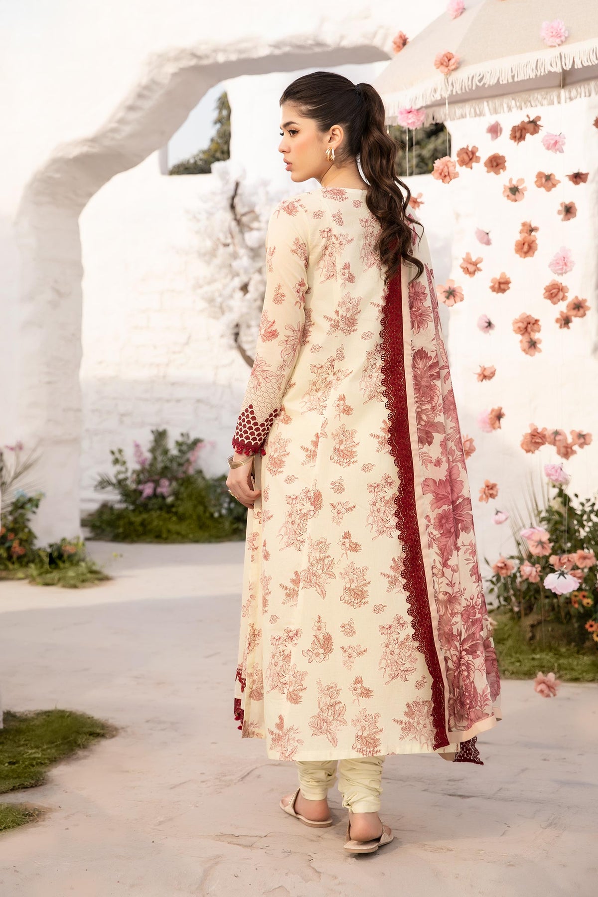 Maria B | M Basic Summer Lawn 25 | MB-CUS25-709A by Maria B - Designer Dress - Type: Ladies Clothes - Available at Libayah - 100% Original