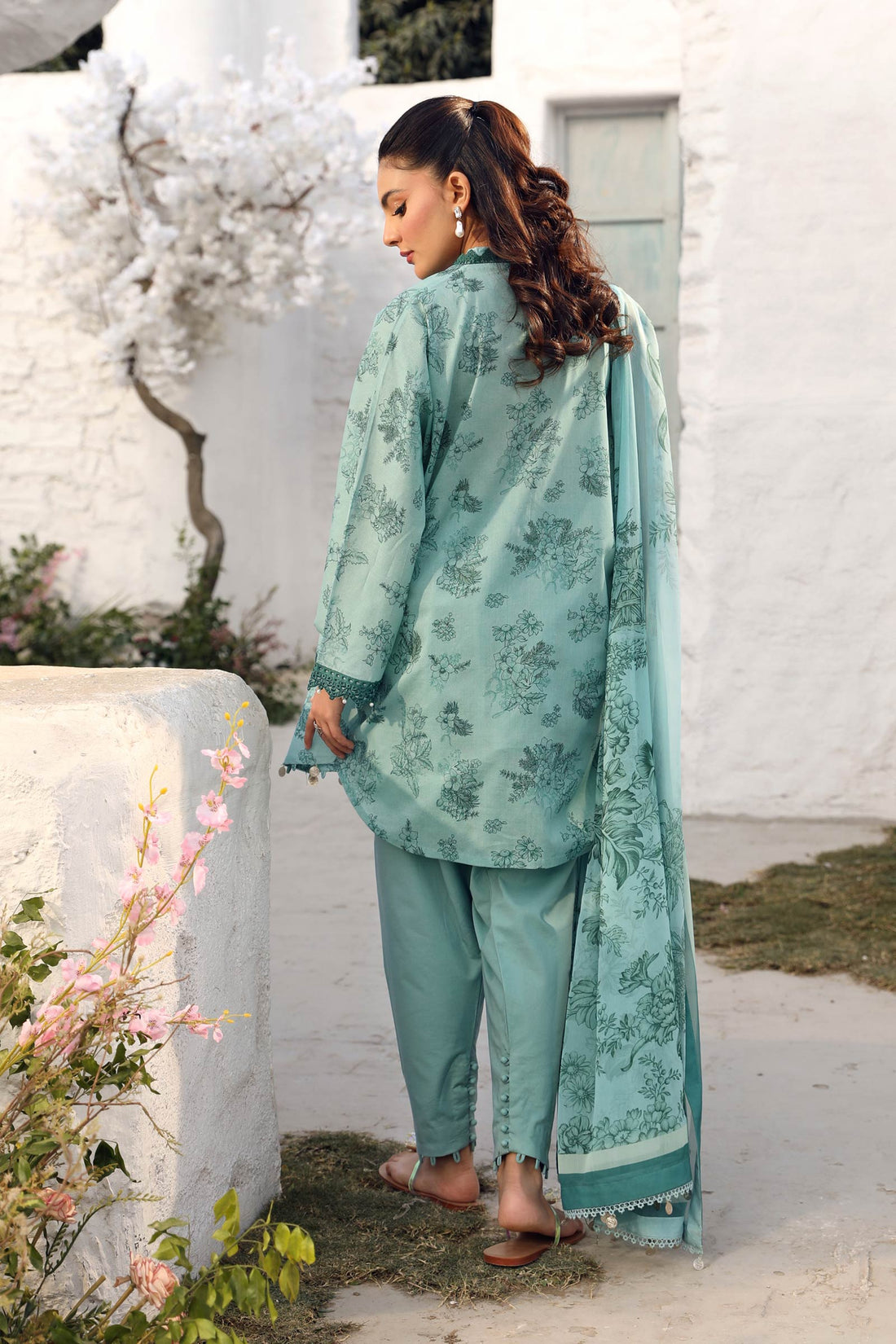 Maria B | M Basic Summer Lawn 25 | MB-CUS25-708B by Maria B - Designer Dress - Type: Ladies Clothes - Available at Libayah - 100% Original