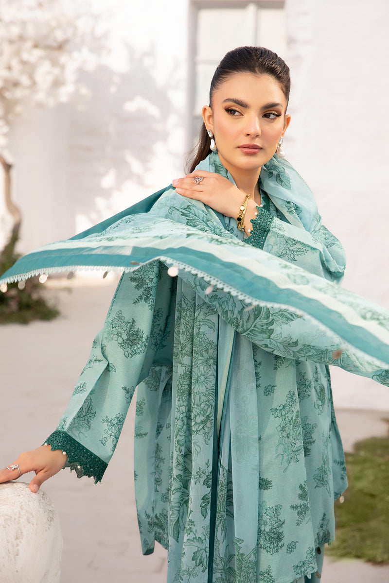 Maria B | M Basic Summer Lawn 25 | MB-CUS25-708B by Maria B - Designer Dress - Type: Ladies Clothes - Available at Libayah - 100% Original