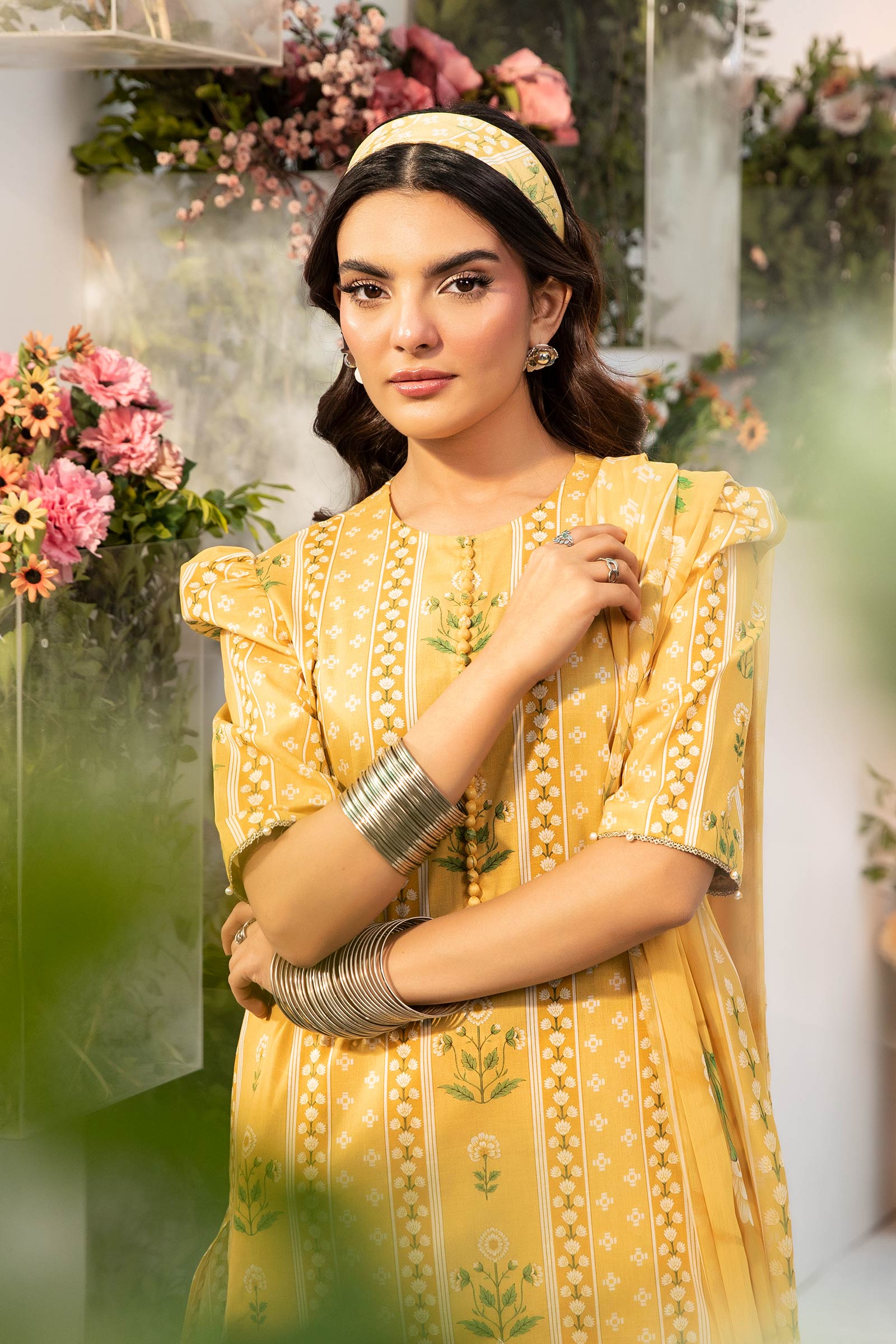 Maria B | M Basic Summer Lawn 25 | MB-CUS25-711A by Maria B - Designer Dress - Type: Ladies Clothes - Available at Libayah - 100% Original