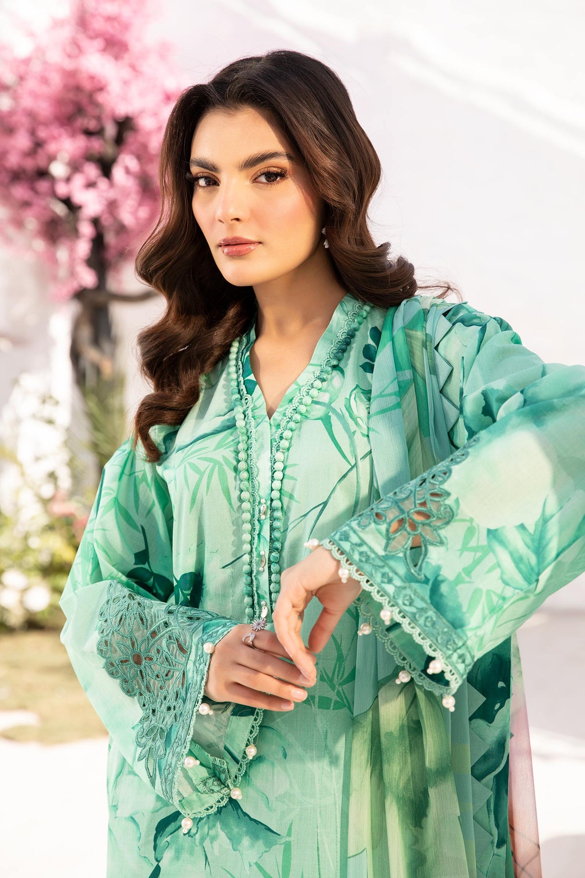 Maria B | M Basic Summer Lawn 25 | MB-CUS25-713A by Maria B - Designer Dress - Type: Ladies Clothes - Available at Libayah - 100% Original