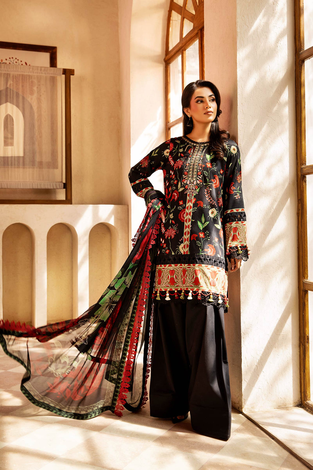 Maria B | Eid Basic Lawn | MB-CUS25-901A by Maria B - Designer Dress - Type: Ladies Clothes - Available at Libayah - 100% Original