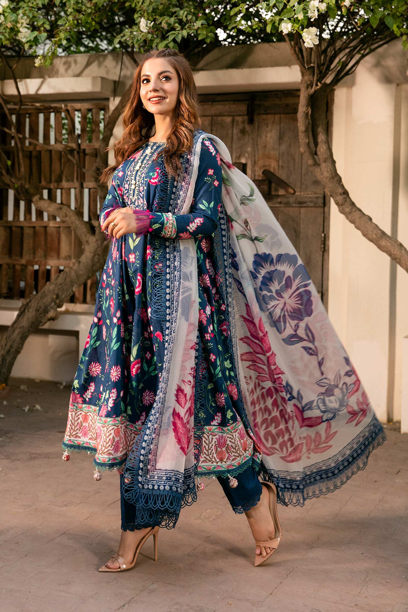 Maria B | Eid Basic Lawn | MB-CUS25-901B by Maria B - Designer Dress - Type: Ladies Clothes - Available at Libayah - 100% Original
