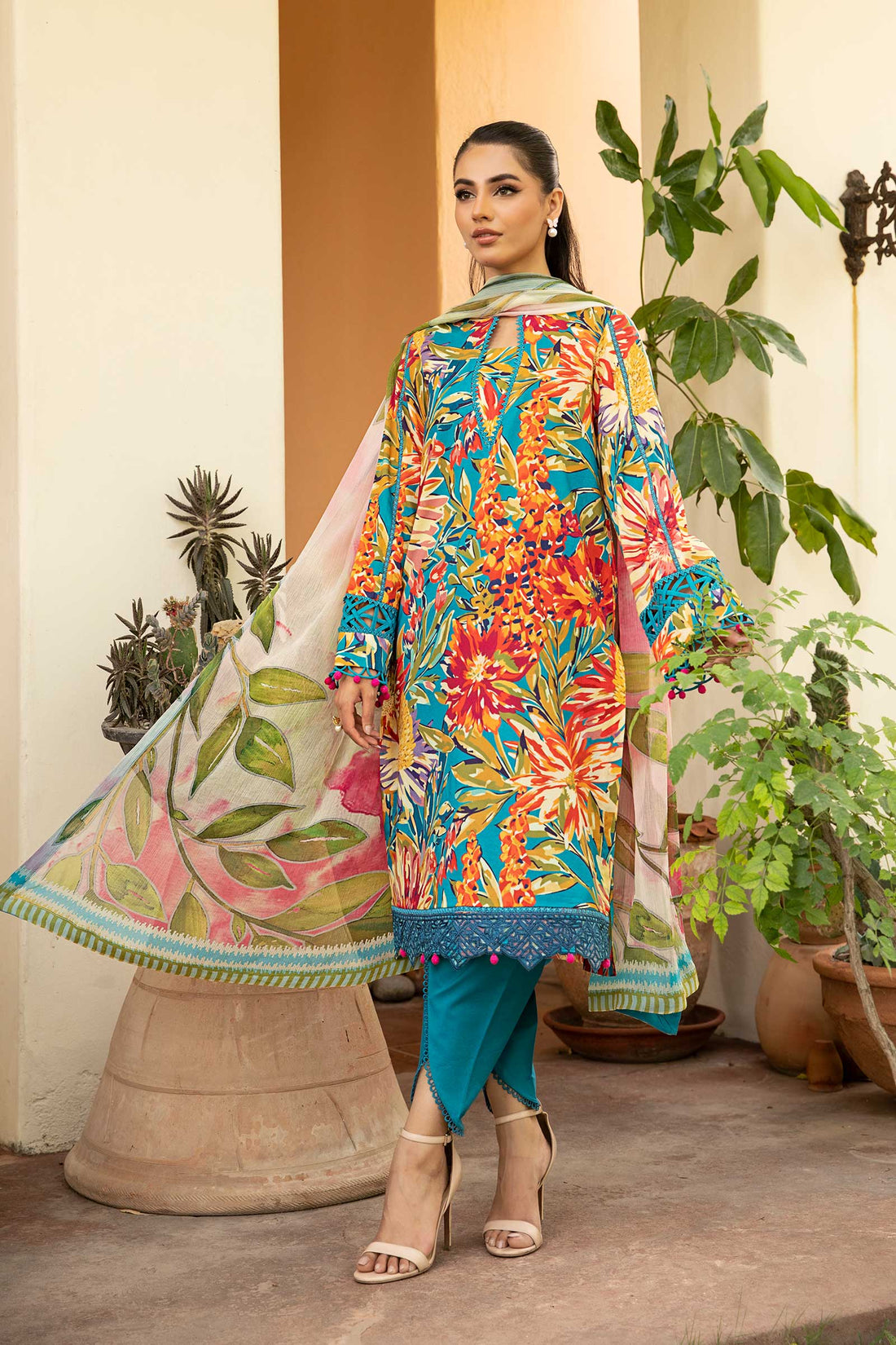 Maria B | Eid Basic Lawn | MB-CUS25-903A by Maria B - Designer Dress - Type: Ladies Clothes - Available at Libayah - 100% Original