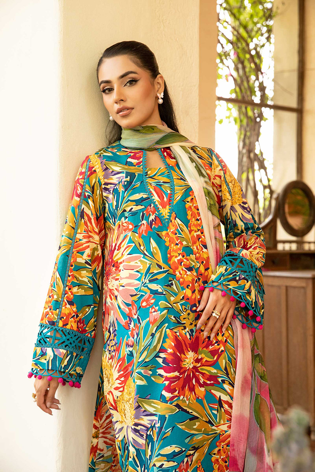 Maria B | Eid Basic Lawn | MB-CUS25-903A by Maria B - Designer Dress - Type: Ladies Clothes - Available at Libayah - 100% Original