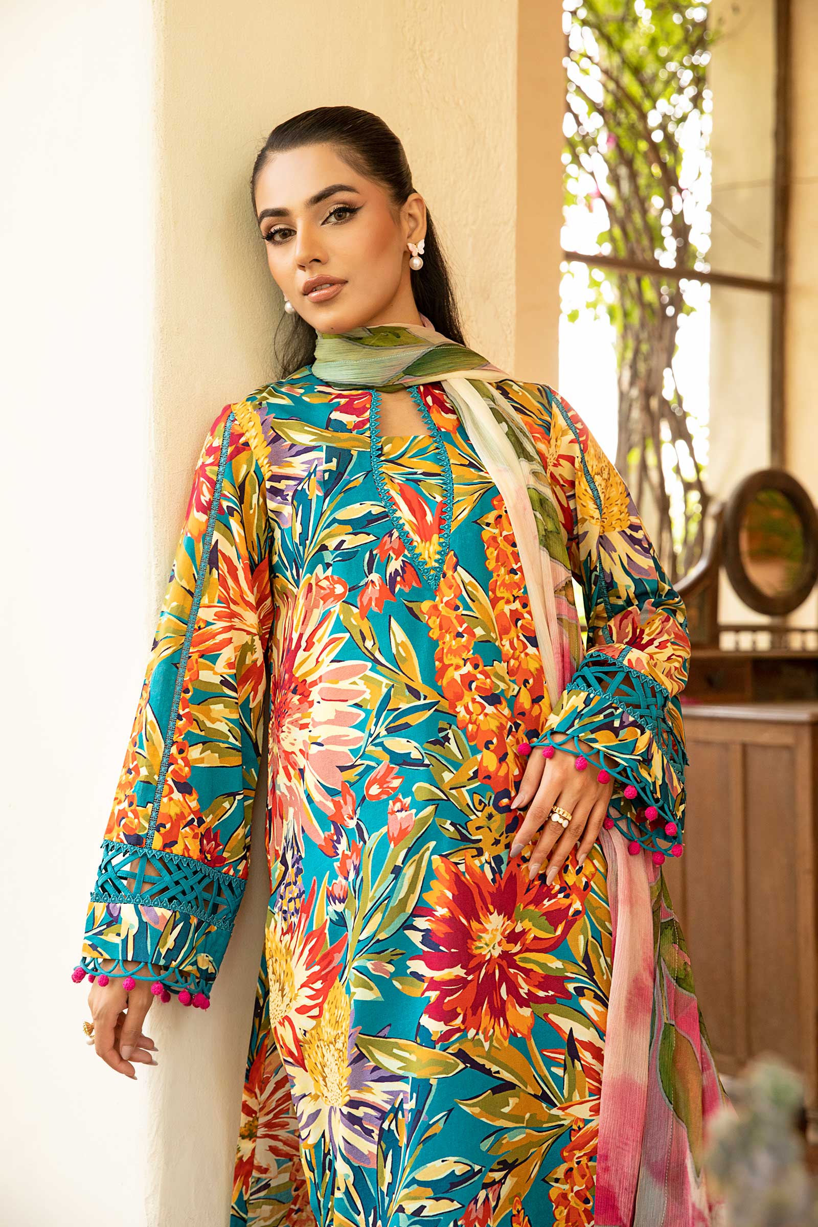 Maria B | Eid Basic Lawn | MB-CUS25-903A by Maria B - Designer Dress - Type: Ladies Clothes - Available at Libayah - 100% Original
