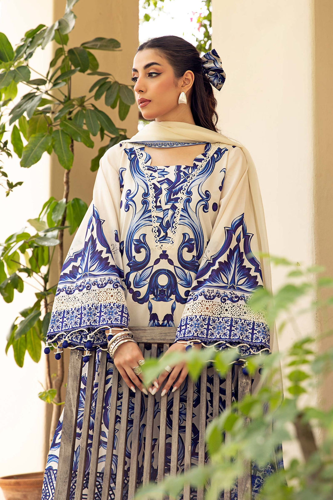 Maria B | Eid Basic Lawn | MB-CUS25-904A by Maria B - Designer Dress - Type: Ladies Clothes - Available at Libayah - 100% Original