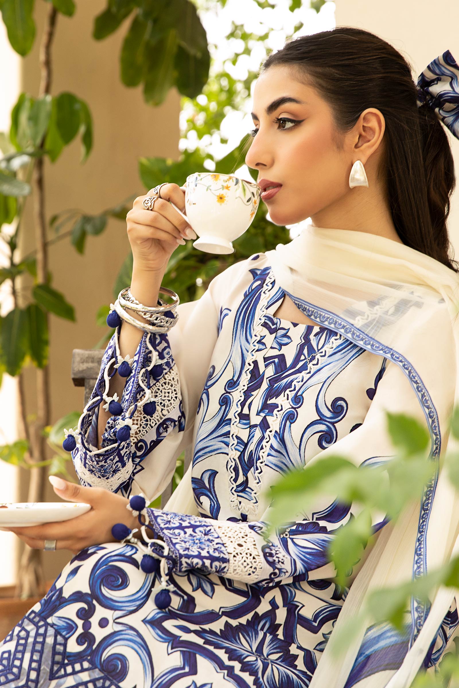 Maria B | Eid Basic Lawn | MB-CUS25-904A by Maria B - Designer Dress - Type: Ladies Clothes - Available at Libayah - 100% Original
