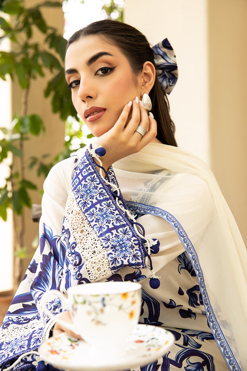Maria B | Eid Basic Lawn | MB-CUS25-904A by Maria B - Designer Dress - Type: Ladies Clothes - Available at Libayah - 100% Original