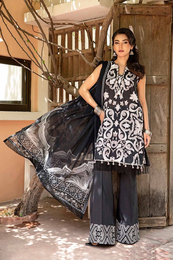 Maria B | Eid Basic Lawn | MB-CUS25-904B by Maria B - Designer Dress - Type: Ladies Clothes - Available at Libayah - 100% Original