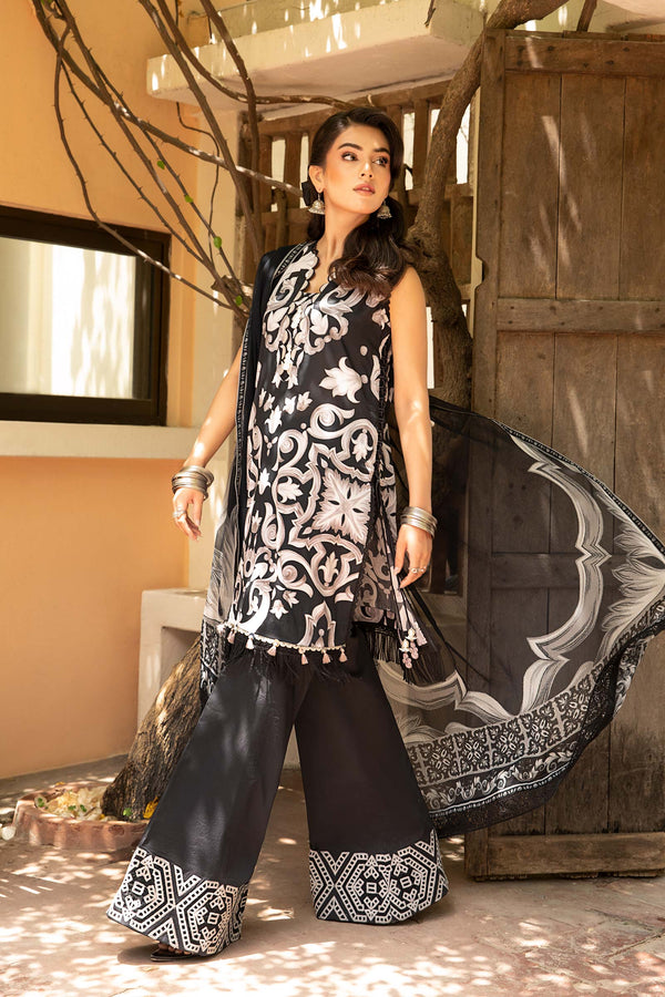 Maria B | Eid Basic Lawn | MB-CUS25-904B by Maria B - Designer Dress - Type: Ladies Clothes - Available at Libayah - 100% Original