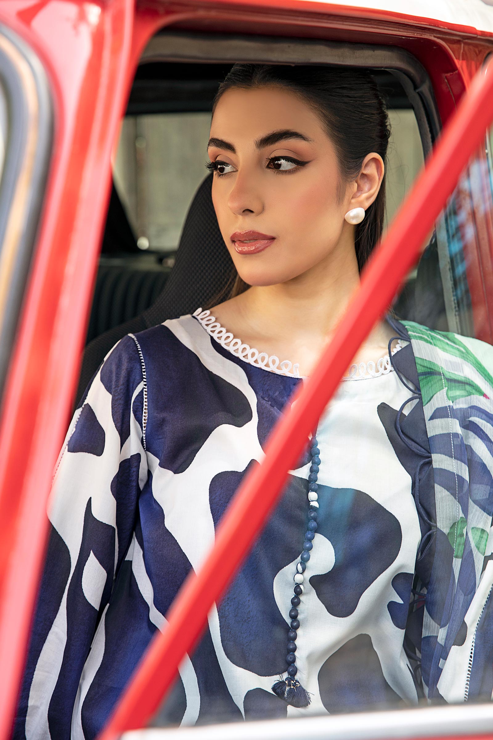Maria B | Eid Basic Lawn | MB-CUS25-905B by Maria B - Designer Dress - Type: Ladies Clothes - Available at Libayah - 100% Original