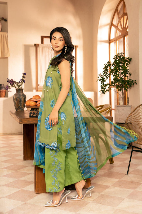 Maria B | Eid Basic Lawn | MB-CUS25-906A by Maria B - Designer Dress - Type: Ladies Clothes - Available at Libayah - 100% Original