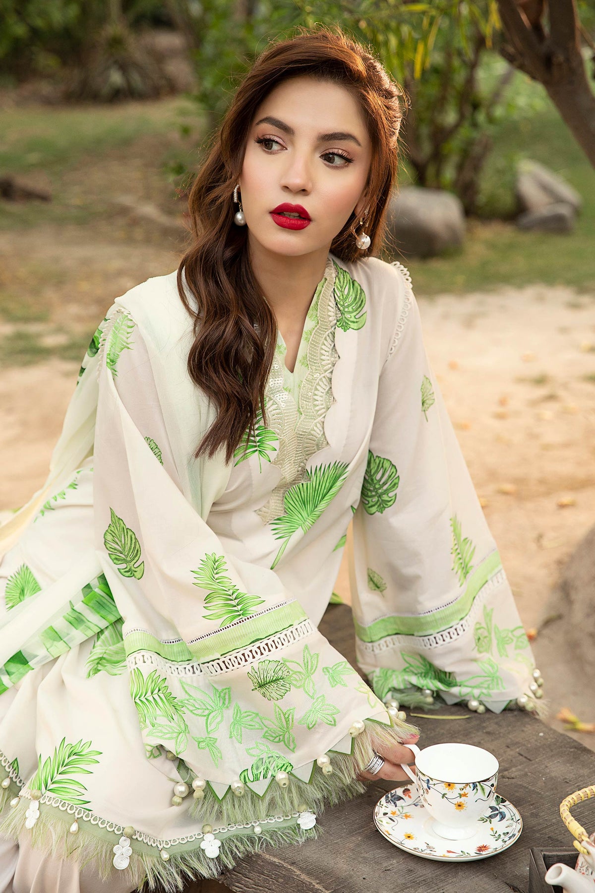 Maria B | Eid Basic Lawn | MB-CUS25-906B by Maria B - Designer Dress - Type: Ladies Clothes - Available at Libayah - 100% Original