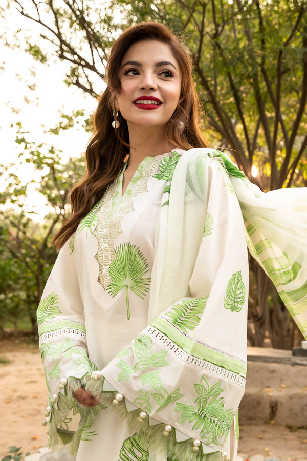 Maria B | Eid Basic Lawn | MB-CUS25-906B by Maria B - Designer Dress - Type: Ladies Clothes - Available at Libayah - 100% Original