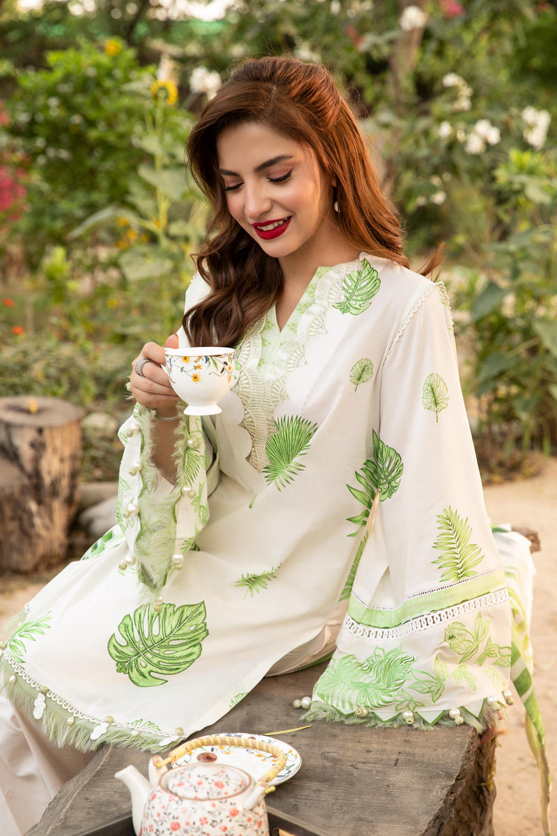 Maria B | Eid Basic Lawn | MB-CUS25-906B by Maria B - Designer Dress - Type: Ladies Clothes - Available at Libayah - 100% Original