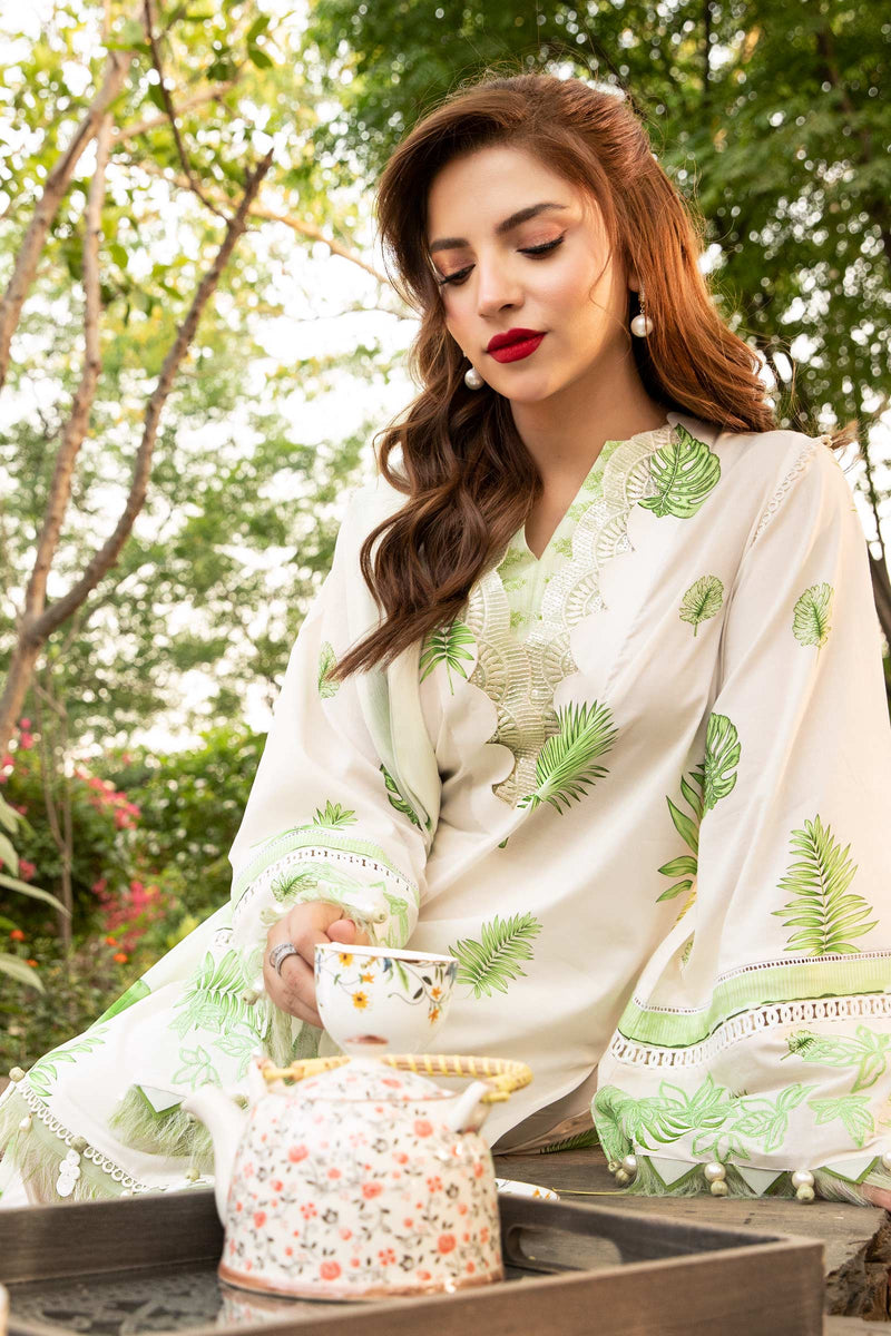 Maria B | Eid Basic Lawn | MB-CUS25-906B by Maria B - Designer Dress - Type: Ladies Clothes - Available at Libayah - 100% Original