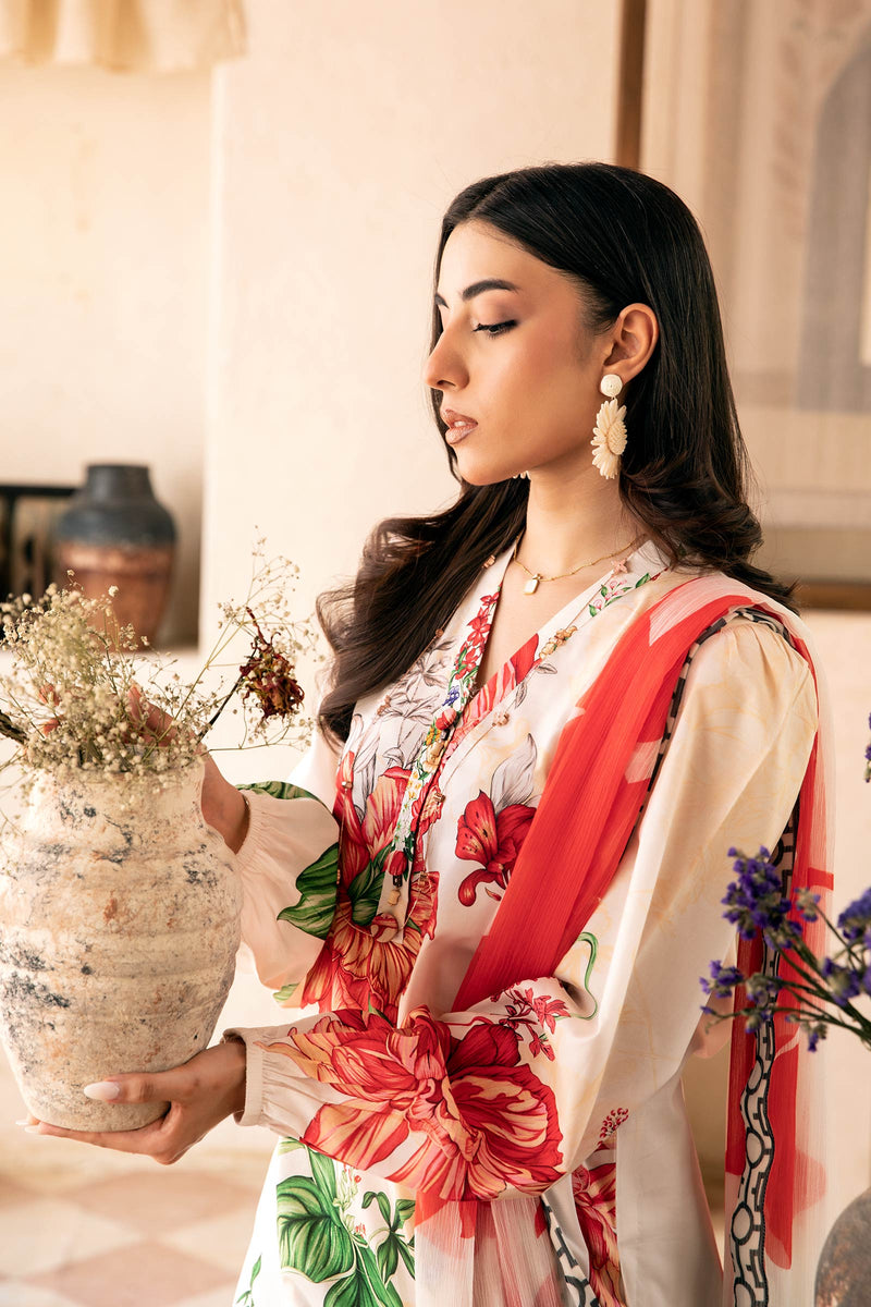 Maria B | Eid Basic Lawn | MB-CUS25-907B by Maria B - Designer Dress - Type: Ladies Clothes - Available at Libayah - 100% Original